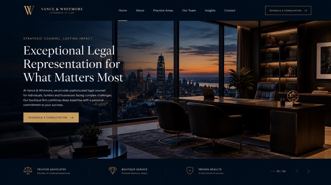 Vance & Whitmore law firm website